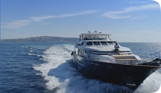 Yacht cruising the Aegean